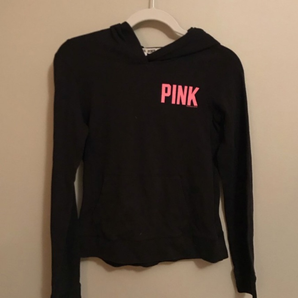 Black Pink/Victoria secret sweater with hoodie